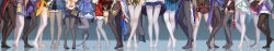 Rule 34 | 6+girls, absurdres, amber (genshin impact), ayaka (genshin impact), backpack, bag, barbara (genshin impact), beidou (genshin impact), black gloves, black pantyhose, blue dress, blue shorts, brown gloves, brown shorts, cameltoe, clothes lift, crossed legs, diona (genshin impact), dress, dress lift, facing another, facing away, facing to the side, facing viewer, feet, fingerless gloves, fischl (genshin impact), ganyu (genshin impact), garter straps, genshin impact, gloves, grey legwear, hand on another&#039;s hip, highres, holding another&#039;s arm, holding hands, hong bai, jacket, jean (genshin impact), keqing (genshin impact), klee (genshin impact), legs, lifting own clothes, lisa (genshin impact), long image, lower body, lumine (genshin impact), mona (genshin impact), multiple girls, nail polish, ningguang (genshin impact), no shoes, noelle (genshin impact), pantyhose, pink shirt, pouch, purple dress, qiqi (genshin impact), red gloves, red jacket, shirt, shorts, simple background, soles, sucrose (genshin impact), take your pick, tassel, thighhighs, tiptoes, white dress, white gloves, white legwear, white shirt, wide image, xiangling (genshin impact), xinyan (genshin impact)