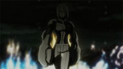Rule 34 | 10s, 1girl, animated, animated gif, explosion, lowres, michelle k. davis, solo, terra formars, walking
