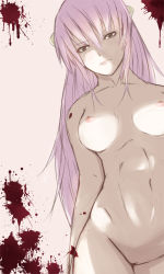 Rule 34 | 00s, artist request, blood, breasts, elfen lied, looking at viewer, lucy (elfen lied), nude, pussy, uncensored