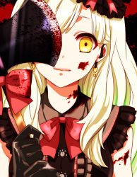 Rule 34 | 1girl, axe, bad id, bad pixiv id, blood, gloves, mayu (vocaloid), sacchan (hn0816), solo, vocaloid, weapon, yandere