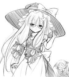 Rule 34 | :&lt;, :d, apron, bat wings, bespectacled, blush, bow, chibi, cosplay, crescent, crescent hair ornament, demon tail, dress shirt, embarrassed, glasses, greyscale, hair between eyes, hair ornament, hair ribbon, hat, hat bow, head wings, heart, heart-shaped eyes, kirisame marisa, kirisame marisa (cosplay), koakuma, long hair, long sleeves, looking at viewer, mizuno kurage, monochrome, necktie, open mouth, patchouli knowledge, pointy ears, puffy short sleeves, puffy sleeves, ribbon, semi-rimless eyewear, shirt, short sleeves, sidelocks, simple background, skirt, skirt set, smile, tail, touhou, tress ribbon, upper body, very long hair, waist apron, white background, white shirt, wings, witch hat