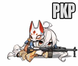 Rule 34 | 1girl, ahoge, animated, animated gif, text background, blinking, candy apple, character name, eating, food, fox mask, from side, girls&#039; frontline, gun, hair between eyes, hands up, holding, holding food, holding weapon, japanese clothes, jitome, kimono, long hair, looking afar, low twintails, lowres, lying, machine gun, mask, mask on head, no sense of shame, obi, official alternate costume, official art, on stomach, parted lips, pkp (flower and water) (girls&#039; frontline), pkp (girls&#039; frontline), pkp pecheneg, sandals, sash, silver hair, skinny, solo, tagme, tsurime, twintails, very long hair, weapon, weapon name, wide sleeves, yellow eyes, yellow kimono, yukata
