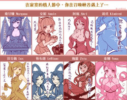 Rule 34 | 00s, 6+girls, ahri (league of legends), alternate costume, annie (league of legends), ass, blush, body fur, breasts, chan qi (fireworkhouse), cleavage, cookie, food, hooves, kindred (league of legends), lamb (league of legends), large breasts, league of legends, leblanc (league of legends), lulu (league of legends), lux (league of legends), monochrome, morgana (league of legends), multiple girls, one eye closed, sinful succulence morgana, sona (league of legends), sora wo kakeru shoujo, star guardian (league of legends), star guardian lux, sweetheart sona, tibbers, translation request, tsundere, valentine, wolf (league of legends), zyra