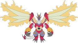 Rule 34 | claws, digimon, digimon (creature), fusion, shoutmon x3gm, solo, tail, wings
