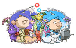 Rule 34 | 2boys, :o, alien, alph (pikmin), arms up, backpack, bag, big nose, black eyes, black skin, blue eyes, blue gloves, blue hair, blue light, blue pikmin, blue skin, blue sky, brown hair, closed eyes, cloud, colored skin, commentary request, creature tower, day, flower, freckles, from side, full body, gauge, gears, gloves, gradient sky, helmet, holding another&#039;s arm, holding hands, insect wings, leaf, male focus, multiple boys, naru (wish field), night, night sky, nintendo, no mouth, olimar, orange sky, outstretched arm, outstretched arms, parted lips, patch, pikmin (creature), pikmin (series), pink flower, pink skin, plant, pointy ears, pointy nose, purple flower, purple hair, purple pikmin, purple skin, radio antenna, red bag, red eyes, red gloves, red light, red pikmin, red skin, rock, rock pikmin, short hair, sky, solid circle eyes, space helmet, spacesuit, star (sky), sunset, triangle mouth, very short hair, vines, whistle, white background, white pikmin, white skin, winged pikmin, wings, yellow pikmin, yellow skin