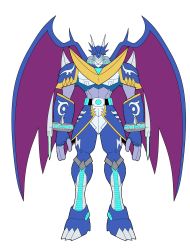 Rule 34 | absurdres, belt, digimon, dragon, highres, simple background, solo, ulforcev-dramon, ulforcev-dramon future mode, white background, wings