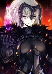 Rule 34 | 1girl, absurdres, armor, armored dress, aura, blonde hair, breasts, chain, commentary request, fate/grand order, fate (series), gauntlets, headpiece, highres, jeanne d&#039;arc (fate), jeanne d&#039;arc alter (avenger) (fate), jeanne d&#039;arc alter (avenger) (first ascension) (fate), jeanne d&#039;arc alter (fate), large breasts, looking at viewer, nuqura, ruler (fate/grand order), short hair, sideboob, solo, upper body, yellow eyes