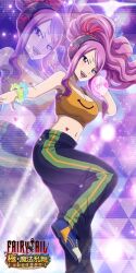 Rule 34 | 1girl, breasts, cleavage, fairy tail, large breasts, long hair, meredy (fairy tail), midriff, navel, official art, pink hair, ponytail, red eyes, solo