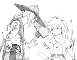 Rule 34 | arche klein, book, greyscale, hat, claus lester, monochrome, tales of (series), tales of phantasia