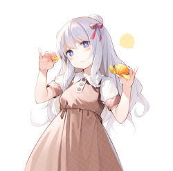 Rule 34 | + +, 1girl, :t, azur lane, blue eyes, blush, brown dress, buttons, chewing, closed mouth, collared dress, commentary request, cowboy shot, double bun, dress, eating, food, fruit, hair between eyes, hair bun, hair ribbon, hands up, head tilt, holding, holding food, holding fruit, le malin (azur lane), long hair, looking at viewer, mandarin orange, manjuu (azur lane), nekomu, orange (fruit), orange slice, plaid, plaid dress, red ribbon, ribbon, short sleeves, sidelocks, silver hair, simple background, solo, standing, wavy hair, white background