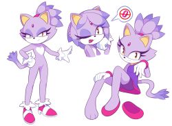 Rule 34 | absurdres, blaze the cat, furry, furry female, highres, multiple views, sonic (series), tagme