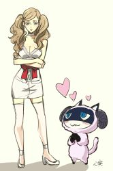 Rule 34 | blonde hair, blue eyes, breasts, morgana (persona 5), persona, persona 5, swimsuit, tagme, takamaki anne