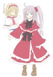 Rule 34 | 2girls, ahoge, alice margatroid, blonde hair, blue eyes, boots, bow, capelet, closed eyes, colorized, crossed arms, dress, female focus, flat color, full body, hair bobbles, hair ornament, hairband, long hair, long sleeves, looking at viewer, multiple girls, open mouth, ribbon, sash, satou kibi, shinki (touhou), short hair, side ponytail, silver hair, simple background, sketch, smile, speech bubble, standing, sweatdrop, text focus, touhou, touhou (pc-98), translation request, turtleneck, vest, white background, wide sleeves