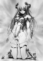 Rule 34 | 00s, 1girl, :d, ar tonelico, ar tonelico i, armor, boots, bosshi, braid, breasts, bulge, emphasis lines, erection, erection under clothes, formal, full body, futanari, gloves, greyscale, groin, gust, hair ornament, headgear, highleg, highleg leotard, huge penis, kneeling, leotard, long hair, looking at viewer, monochrome, naughty face, open mouth, parted lips, penis, puffy sleeves, see-through, shadow, shurelia (ar tonelico), side braid, sketch, small breasts, smile, solo, suit, testicles, thigh boots, thighhighs, turtleneck, twin braids, very long hair