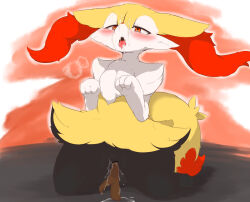 Rule 34 | 1girl, animal ear fluff, animal ears, animal feet, animal hands, animal nose, bar censor, black fur, blush, body fur, braixen, breath, censored, chipar, creatures (company), cum, cum in mouth, cum on tongue, drooling, ears down, facial, female focus, fox ears, fox girl, fox tail, full body, furry, furry female, game freak, gen 6 pokemon, half-closed eyes, hands up, kneeling, looking up, mouth drool, multicolored fur, neck fur, nintendo, object insertion, open mouth, outline, paw pose, pokemon, pokemon (creature), pussy, pussy juice, red background, red eyes, saliva, snout, solo, stick, tail, tears, thick thighs, thighs, tongue, tongue out, vaginal, vaginal object insertion, white fur, white outline, wide hips, yellow fur