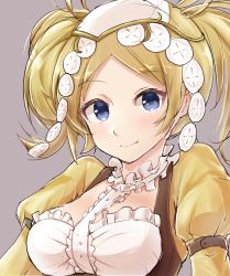 Rule 34 | 1girl, 2girls, blonde hair, blue eyes, breasts, closed mouth, fire emblem, fire emblem awakening, frills, hair ornament, highres, hirotaka (hrtk990203), lissa (fire emblem), looking at viewer, multiple girls, nintendo, parted bangs, puffy sleeves, small breasts, smile, solo, twintails, upper body
