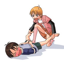 Rule 34 | 00s, 1boy, 1girl, anger vein, animated, animated gif, antenna hair, artist request, ball busting, bdsm, blush, brother and sister, brown eyes, brown hair, cbt, crotch stomping, denki anma, feet, femdom, futari wa precure, green pants, incest, jacket, long sleeves, lowres, misumi nagisa, misumi ryouta, open mouth, orange hair, orange skirt, panties, pants, pantyshot, pink jacket, pink legwear, precure, shirt, short hair, shorts, siblings, skirt, socks, source request, stomping, tears, trample, underwear, upskirt, white panties, white shirt