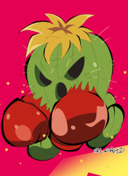 Rule 34 | absurdres, boxing gloves, cactus, digimon, digimon (creature), highres, solo, togemon