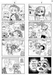 Rule 34 | ..., 2girls, 4koma, ^^^, all fours, animal ears, applejack, bespectacled, bike shorts, boots, breasts, cleavage, comic, cowboy hat, crossed arms, dragon, english text, closed eyes, fang, flying sweatdrops, freckles, furry, furry female, glasses, greyscale, hat, unworn hat, unworn headwear, jacket, large breasts, looking at another, meme, monochrome, motion lines, multiple 4koma, multiple girls, musical note, my little pony, my little pony: friendship is magic, one eye closed, open mouth, personification, rainbow dash, shepherd0821, skirt, smile, spike (my little pony), sweatdrop, tail, tank top, whistling, wings, wink