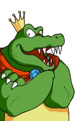 Rule 34 | crocodile, crocodilian, crown, donkey kong (series), donkey kong country, fangs, king k. rool, lowres, nintendo