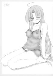 Rule 34 | 1girl, absurdres, asia argento, babydoll, blush, bow, bow panties, breasts, greyscale, high school dxd, highres, lace, lace-trimmed panties, lace trim, lingerie, long hair, medium breasts, monochrome, open mouth, panties, photoshop (medium), solo, underwear, underwear only