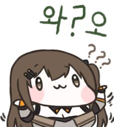 Rule 34 | 1girl, bad id, bad link, chibi, girls&#039; frontline, k2 (girls&#039; frontline), korean text, lowres, second-party source, solo