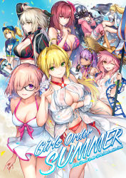 Rule 34 | 6+girls, :d, ;d, ahoge, alternate costume, animal ear fluff, animal ears, arm up, artoria pendragon (fate), bare shoulders, baseball cap, bb (fate), bb (fate) (all), bb (swimsuit mooncancer) (fate), bb (swimsuit mooncancer) (second ascension) (fate), beach umbrella, bikini, bikini under clothes, black bikini, black choker, black gloves, black hair, black hairband, black jacket, blonde hair, blue bikini, blue eyes, blue headwear, blush, bracelet, braid, breasts, choker, cleavage, collarbone, competition swimsuit, cover, cover page, creature, criss-cross halter, crossed arms, day, dolphin, earrings, ears through headwear, fate/grand order, fate (series), floating hair, flower, fou (fate), fox ears, fox tail, fur-trimmed jacket, fur trim, glasses, gloves, green eyes, grin, hair between eyes, hair flower, hair intakes, hair ornament, hair over one eye, hair ribbon, hair through headwear, hairband, halterneck, hat, hibiscus, holding, holding umbrella, hood, hooded jacket, hoop earrings, index finger raised, innertube, ishtar (fate), ishtar (swimsuit rider) (fate), jacket, jeanne d&#039;arc alter (swimsuit berserker) (fate), jeanne d&#039;arc (fate), jeanne d&#039;arc (ruler) (fate), jeanne d&#039;arc (swimsuit archer) (fate), jeanne d&#039;arc (swimsuit archer) (second ascension) (fate), jeanne d&#039;arc alter (fate), jeanne d&#039;arc alter (swimsuit berserker) (fate), jewelry, kaguyuzu, large breasts, long hair, long sleeves, looking at viewer, mash kyrielight, mash kyrielight (swimsuit of perpetual summer), medium breasts, multiple girls, mysterious heroine x (fate), mysterious heroine xx (fate), navel, nero claudius (fate), nero claudius (fate) (all), nero claudius (fate/extra), nero claudius (swimsuit caster) (fate), nero claudius (swimsuit caster) (third ascension) (fate), o-ring, o-ring bikini, official alternate costume, one-piece swimsuit, one eye closed, open mouth, parasol, parted bangs, pink hair, pink jacket, ponytail, purple bikini, purple eyes, purple hair, red eyes, ribbon, scathach (fate), scathach (fate/grand order), scathach (swimsuit assassin) (fate), see-through, short hair, shrug (clothing), side-tie bikini bottom, signature, silver hair, single braid, single thighhigh, smile, star (symbol), straw hat, striped bikini, striped clothes, sun hat, swim ring, swimsuit, tail, tamamo (fate), tamamo no mae (fate/extra), tamamo no mae (swimsuit lancer) (fate), tamamo no mae (swimsuit lancer) (second ascension) (fate), tan, thighhighs, towel, twintails, two side up, umbrella, very long hair, water drop, white bikini, white jacket, white one-piece swimsuit, yellow eyes
