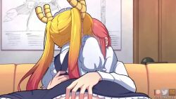 1futa 1girl after_vaginal aftersex animated ass bad_tag blonde_hair cum cum_in_pussy cumdrip dragon_girl dragon_tail ejaculation erection futa_with_female futanari grabbing_another&#039;s_ass groping horns kobayashi-san_chi_no_maidragon kobayashi_(maidragon) long_hair maid nude orgasm penis pussy skirt sound submission tagme tail testicles tohru_(maidragon) uncensored vaginal video