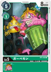 Rule 34 | belt, digimon, digimon (creature), digimon card game, garbage, gerbemon, mouse (animal), official art, scumon, teeth, tongue, tongue out, tyumon
