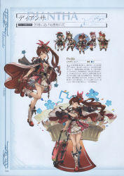 Rule 34 | 10s, 5girls, absurdres, boots, bow, bracelet, brown eyes, brown hair, canna (granblue fantasy), cape, chibi, detached sleeves, diantha (granblue fantasy), diola (granblue fantasy), dress, frills, full body, glasses, granblue fantasy, hair ornament, hand on own hip, harie (granblue fantasy), highres, holding, jacket, jewelry, knee boots, leg up, linaria (granblue fantasy), long hair, looking at viewer, microphone, minaba hideo, multiple girls, non-web source, official art, one eye closed, open mouth, ribbon, scan, short dress, short sleeves, side ponytail, simple background, smile, standing, suitcase