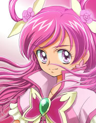Rule 34 | 00s, 1girl, brooch, bug, butterfly, cure dream, earrings, eyelashes, face, flower, hair rings, bug, jewelry, long hair, magical girl, pink eyes, pink flower, pink hair, pink rose, pink theme, precure, rose, shijoh, shijou yukimasa, smile, solo, yes! precure 5, yumehara nozomi
