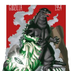 Rule 34 | bone, chemical weapon, chemicals, claws, dinosaur, giant, giant monster, glowing, godzilla, godzilla (series), gojira, kaijuu, monster, no humans, open mouth, oxygen destroyer, pointy ears, pyrasterran, ribs, sea monster, sharp teeth, skeleton, smoke, spikes, tail, teeth, toho, underwater, weapon, weapon of mass destruction