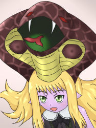 Rule 34 | green eyes, lamia, monster girl, reptilianne naga, smile, snake, snake girl, yu-gi-oh!