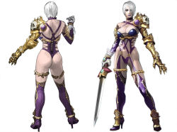 Rule 34 | ass, breasts, concept art, isabella valentine, large breasts, namco, revealing clothes, short hair, soul calibur, white hair