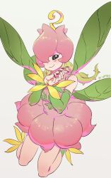 Rule 34 | absurdres, digimon, digimon (creature), fairy, flower, highres, lilimon, monster girl, nail polish, petals, plant girl
