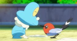 Rule 34 | angry, animated, animated gif, creatures (company), fletchling, froakie, game freak, gen 6 pokemon, lowres, nintendo, no humans, pokemon, pokemon (creature)