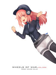 Rule 34 | 1girl, bad id, bad pixiv id, blush, breasts, hat, headphones, highres, large breasts, long hair, looking at viewer, nitroplus, pantyhose, pink eyes, pink hair, shiny clothes, smile, solo, super sonico, x x (artist)