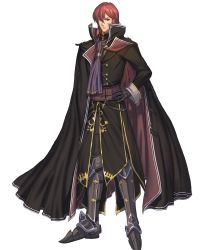 Rule 34 | 1boy, armor, armored boots, boots, cape, fire emblem, fire emblem: mystery of the emblem, fire emblem heroes, full body, gloves, highres, izuka daisuke, long hair, male focus, misheil (fire emblem), nintendo, official art, red eyes, red hair, solo, transparent background