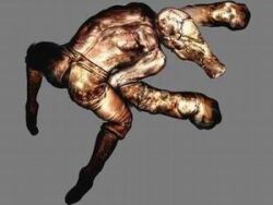 Rule 34 | all fours, concept art, grey background, ito masahiro, konami, monster, no humans, official art, silent hill (series), silent hill 3, simple background, slurper