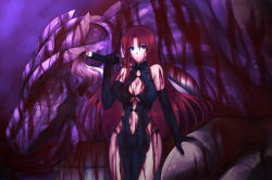 Rule 34 | 1girl, alternate costume, blood, blue eyes, braid, breasts, center opening, china dress, chinese clothes, cleavage cutout, clothing cutout, dao (weapon), dragon, dress, elbow gloves, ex-meiling, female focus, gloves, hiroya juuren, hong meiling, long hair, red hair, solo, sword, touhou, twin braids, weapon