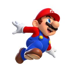 Rule 34 | 1boy, 3d, absurdres, blue eyes, brown hair, facial hair, full body, hat, highres, male focus, mario, mario (series), mustache, nintendo, official art, overalls, red hat, red shirt, shirt, simple background, solo, super mario run, transparent background