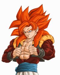 blue_eyes dragon_ball dragon_ball_gt gogeta muscular muscular_male red_hair super_saiyan super_saiyan_4 tagme tail