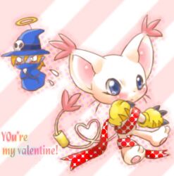 Rule 34 | animal ears, cat, cat ears, digimon, digimon (creature), gloves, holy ring, jewelry, lowres, ring, tail, tailmon, valentine&#039;s day, wizarmon