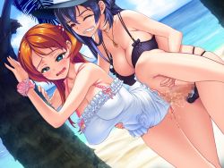 Rule 34 | &eacute;clair milk cream ~onani x onani~, 2girls, ahegao, beach, blood, blue eyes, blue hair, bracelet, breasts, brown hair, bulge, censored, covered erect nipples, cum, cum in clothes, cum in pussy, cum through clothes, ejaculating while penetrated, defloration, ejaculation, full-package futanari, futa with futa, futanari, hat, heart, heart-shaped pupils, jewelry, large breasts, long hair, moaning, mosaic censoring, multiple girls, necklace, one eye closed, penis, pochi (pochi-goya), pussy, red eyes, scrunchie, sex, sex from behind, skindentation, sweat, swimsuit, symbol-shaped pupils, torso grab, vaginal, wavy mouth, wink