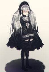 Rule 34 | 1girl, absurdres, alternate costume, bad id, bad pixiv id, choker, cross, cross necklace, destroyer (girls&#039; frontline), dress, girls&#039; frontline, gothic lolita, headdress, highres, jewelry, lolita fashion, long hair, looking at viewer, necklace, silver hair, solo, torriet, twintails, very long hair, yellow eyes