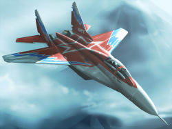 Rule 34 | 1boy, aircraft, airplane, commentary, fighter jet, flying, from above, jet, male focus, mig-29, military, military vehicle, original, pilot, realistic, signature, solo, vehicle focus, zephyr164