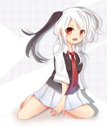 Rule 34 | 1girl, absol, gen 3 pokemon, multicolored hair, necktie, personification, pokemon, red eyes, solo, tosura-ayato, two-tone hair, white hair