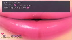 Rule 34 | 1girl, 60fps, animated, blonde hair, blue eyes, femdom, game, game cg, giant, giantess, heart, heart-shaped pupils, highres, incoming kiss, kanahebi, kiss, lips, lipstick, lipstick mark, little snatcher, makeup, one eye closed, pink lips, pov, size difference, sound, symbol-shaped pupils, text focus, third-party edit, twintails, video, wink