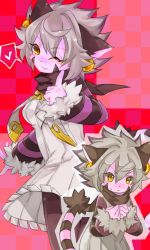 Rule 34 | animal ears, blush, breast envy, breasts, cyber connect 2, elh melizee, furry, heart, highres, large breasts, little tail bronx, silver hair, solatorobo, yellow eyes