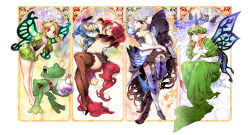 Rule 34 | 2boys, 4girls, armor, armored dress, art nouveau, bad id, bad pixiv id, bare legs, bare shoulders, black armor, black footwear, black skirt, blonde hair, blue eyes, blue wings, boots, braid, brown eyes, brown legwear, butterfly wings, closed eyes, cornelius (odin sphere), crown, dress, elfaria (odin sphere), flask, flower, frog, full armor, full body, furry, greaves, green dress, green flower, green rose, green wings, grey hair, gwendolyn (odin sphere), hair flower, hair ornament, highres, hino tomoyuki, holding, holding sword, holding weapon, ingway (odin sphere), insect wings, looking at another, looking at viewer, mercedes (odin sphere), messy hair, midriff, multiple boys, multiple girls, navel, odin (odin sphere), odin sphere, oswald (odin sphere), pointy ears, red eyes, red skirt, rose, round-bottom flask, shoes, short hair, skirt, sword, thigh boots, thighhighs, twin braids, velvet (odin sphere), weapon, white footwear, wings